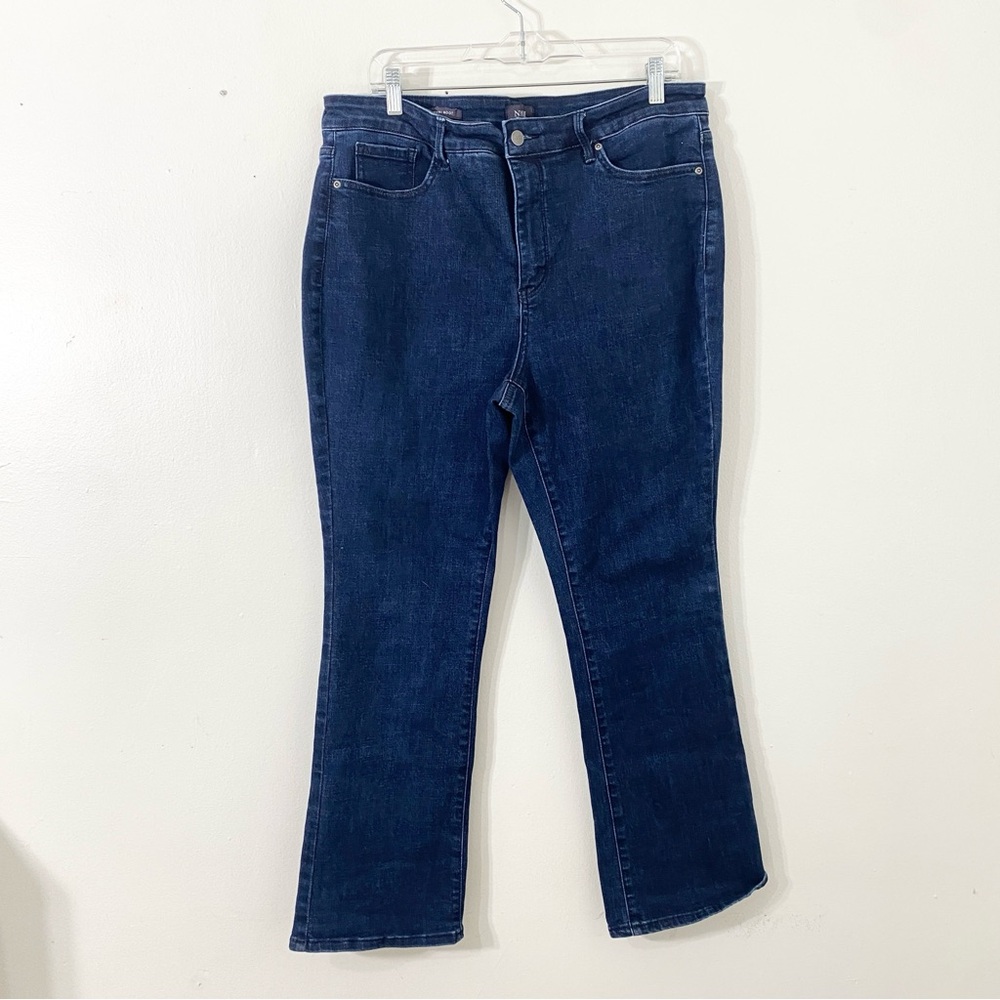 NYDJ Billie Mini Boot Cut Jeans Women's Size 14P Medium Wash High Rise Stretch